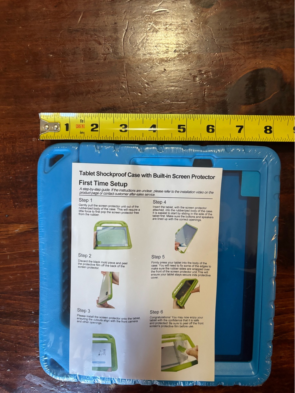 Blue Tablet Protective Case with Built-In Screen Protector - Picture 3 of 6